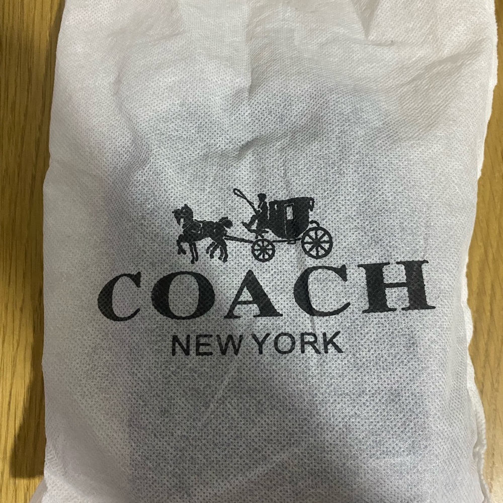 Coach White and Black Messenger Bag